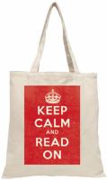 Details for Keep Calm and Read On Tote Bag